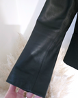 Veste noire bi-matière laine et cuir - 𝐌𝐚𝐫𝐢𝐧𝐚𝟒𝟒𝐟𝐚𝐦𝐢𝐥𝐲