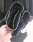 Veste noire bi-matière laine et cuir - 𝐌𝐚𝐫𝐢𝐧𝐚𝟒𝟒𝐟𝐚𝐦𝐢𝐥𝐲