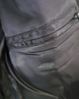 Veste noire bi-matière laine et cuir - 𝐌𝐚𝐫𝐢𝐧𝐚𝟒𝟒𝐟𝐚𝐦𝐢𝐥𝐲