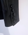 Veste noire bi-matière laine et cuir - 𝐌𝐚𝐫𝐢𝐧𝐚𝟒𝟒𝐟𝐚𝐦𝐢𝐥𝐲