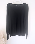 Pull noir éclairs strass