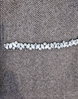 Short chevron marron beige