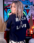 Pull chaud noir rock & love