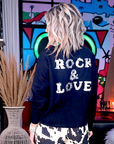 Pull chaud noir rock & love