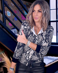 Cardigan imprimé python