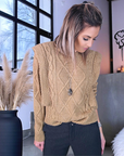 Pull beige foncé à empiècements effet superposition - 𝐌𝐚𝐫𝐢𝐧𝐚𝟒𝟒𝐟𝐚𝐦𝐢𝐥𝐲