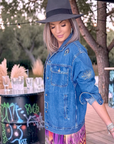 Veste brodée en jean bleu - 𝐌𝐚𝐫𝐢𝐧𝐚𝟒𝟒𝐟𝐚𝐦𝐢𝐥𝐲