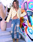 Pull rayé jaune double sens - 𝐌𝐚𝐫𝐢𝐧𝐚𝟒𝟒𝐟𝐚𝐦𝐢𝐥𝐲