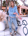 Combinaison en jean boyfriend - 𝐌𝐚𝐫𝐢𝐧𝐚𝟒𝟒𝐟𝐚𝐦𝐢𝐥𝐲