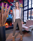 Pull beige à maille ajourée avec bandes latérales léo - 𝐌𝐚𝐫𝐢𝐧𝐚𝟒𝟒𝐟𝐚𝐦𝐢𝐥𝐲