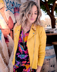 Perfecto suédine jaune - 𝐌𝐚𝐫𝐢𝐧𝐚𝟒𝟒𝐟𝐚𝐦𝐢𝐥𝐲