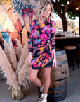 Robe noire à imprimé fleuri lumineux - 𝐌𝐚𝐫𝐢𝐧𝐚𝟒𝟒𝐟𝐚𝐦𝐢𝐥𝐲