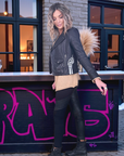 Perfecto noir 100% cuir à tags - 𝐌𝐚𝐫𝐢𝐧𝐚𝟒𝟒𝐟𝐚𝐦𝐢𝐥𝐲