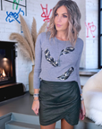 Pull gris plumes camouflage - 𝐌𝐚𝐫𝐢𝐧𝐚𝟒𝟒𝐟𝐚𝐦𝐢𝐥𝐲