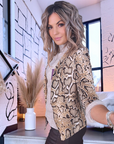 Veste cintrée à imprimé python maille sweat - 𝐌𝐚𝐫𝐢𝐧𝐚𝟒𝟒𝐟𝐚𝐦𝐢𝐥𝐲