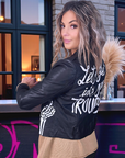 Perfecto noir 100% cuir à tags - 𝐌𝐚𝐫𝐢𝐧𝐚𝟒𝟒𝐟𝐚𝐦𝐢𝐥𝐲