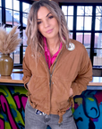 Blouson 100% cuir daim tabac - 𝐌𝐚𝐫𝐢𝐧𝐚𝟒𝟒𝐟𝐚𝐦𝐢𝐥𝐲
