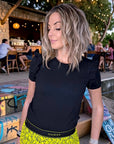 T-shirt noir en coton - 𝐌𝐚𝐫𝐢𝐧𝐚𝟒𝟒𝐟𝐚𝐦𝐢𝐥𝐲