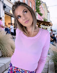 Pull rose à maille fine côtelée - 𝐌𝐚𝐫𝐢𝐧𝐚𝟒𝟒𝐟𝐚𝐦𝐢𝐥𝐲