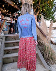 Veste en jean à inscriptions - 𝐌𝐚𝐫𝐢𝐧𝐚𝟒𝟒𝐟𝐚𝐦𝐢𝐥𝐲