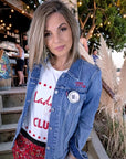 Veste en jean à inscriptions - 𝐌𝐚𝐫𝐢𝐧𝐚𝟒𝟒𝐟𝐚𝐦𝐢𝐥𝐲