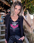 Veste noire à manches ajourées - 𝐌𝐚𝐫𝐢𝐧𝐚𝟒𝟒𝐟𝐚𝐦𝐢𝐥𝐲