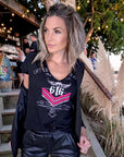 T-shirt noir à inscriptions militaires - 𝐌𝐚𝐫𝐢𝐧𝐚𝟒𝟒𝐟𝐚𝐦𝐢𝐥𝐲