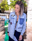 Chemise destroy en jean - 𝐌𝐚𝐫𝐢𝐧𝐚𝟒𝟒𝐟𝐚𝐦𝐢𝐥𝐲