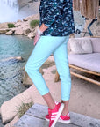 Pantalon chic bleu - vert menthe - 𝐌𝐚𝐫𝐢𝐧𝐚𝟒𝟒𝐟𝐚𝐦𝐢𝐥𝐲