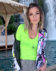 T-shirt en lycra vert-jaune fluo - 𝐌𝐚𝐫𝐢𝐧𝐚𝟒𝟒𝐟𝐚𝐦𝐢𝐥𝐲