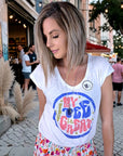 T-shirt blanc "My tee great" - 𝐌𝐚𝐫𝐢𝐧𝐚𝟒𝟒𝐟𝐚𝐦𝐢𝐥𝐲
