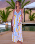 Robe tie jaune