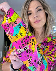 Chemise fluo à imprimé léopard - 𝐌𝐚𝐫𝐢𝐧𝐚𝟒𝟒𝐟𝐚𝐦𝐢𝐥𝐲
