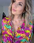 Chemise fluo à imprimé léopard - 𝐌𝐚𝐫𝐢𝐧𝐚𝟒𝟒𝐟𝐚𝐦𝐢𝐥𝐲