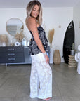 Pantalon blanc broderie anglaise