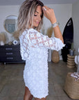 Combi-short en plumetis blanc