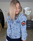 Veste en jean endlessy avec écussons