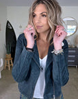 Perfecto 100% cuir bleu pétrole - 𝐌𝐚𝐫𝐢𝐧𝐚𝟒𝟒𝐟𝐚𝐦𝐢𝐥𝐲