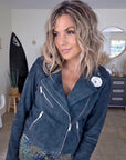 Perfecto 100% cuir bleu pétrole - 𝐌𝐚𝐫𝐢𝐧𝐚𝟒𝟒𝐟𝐚𝐦𝐢𝐥𝐲