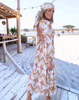 Robe africa à dos ouvert