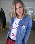 T-shirt blanc à inscriptions rouges - 𝐌𝐚𝐫𝐢𝐧𝐚𝟒𝟒𝐟𝐚𝐦𝐢𝐥𝐲