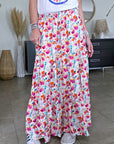 Jupe blanche à imprimé fleuri - 𝐌𝐚𝐫𝐢𝐧𝐚𝟒𝟒𝐟𝐚𝐦𝐢𝐥𝐲