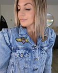 Veste en jean endlessy avec écussons