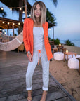 Veste orange sanguine