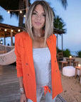 Veste orange sanguine