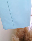 Pantalon chic bleu - vert menthe