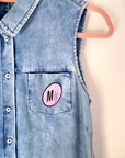Chemise bleue délavée