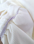 T-shirt blanc côtelé