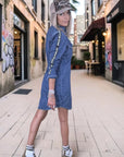 Robe en jean bleu avec bandes latérales - 𝐌𝐚𝐫𝐢𝐧𝐚𝟒𝟒𝐟𝐚𝐦𝐢𝐥𝐲