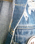 Veste en jean customisée